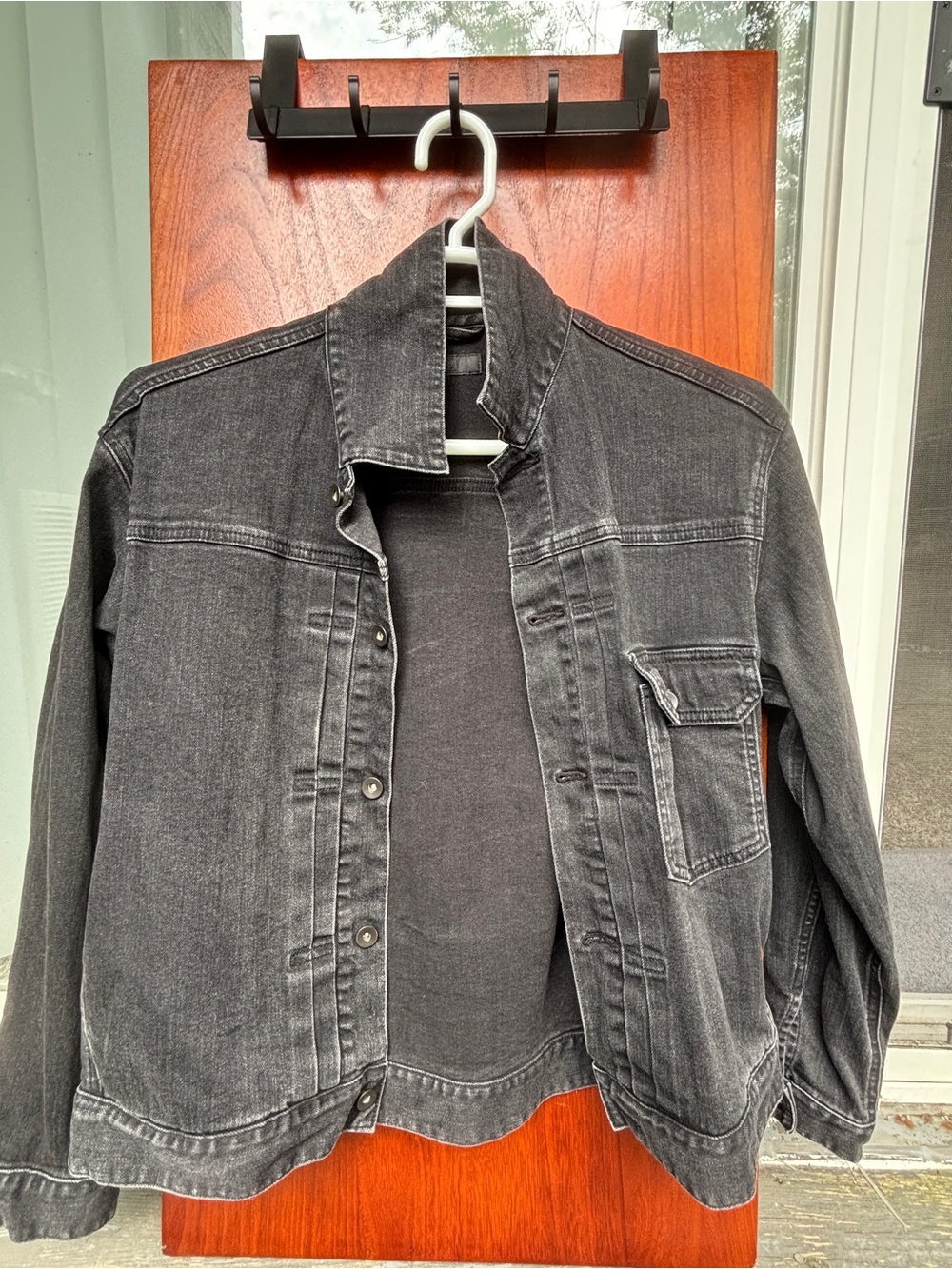 Washed Black Denim Jacket